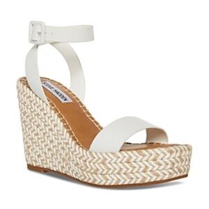 Steve Madden Upstage leather buckle wedge sandal